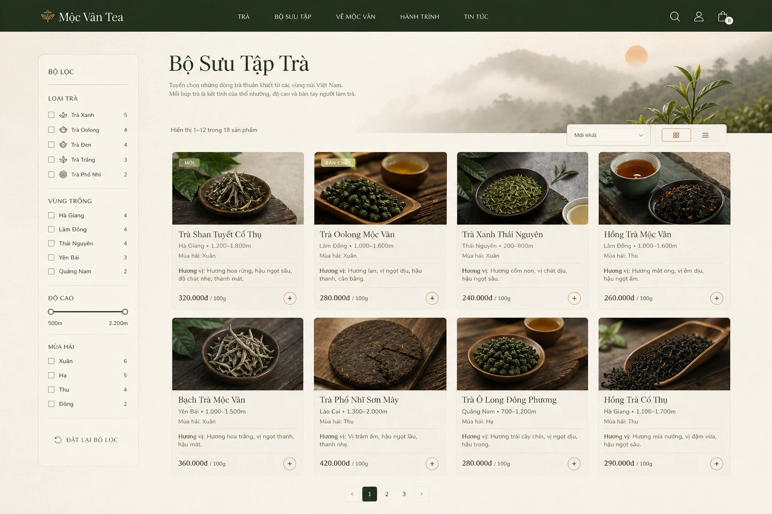 Giao diện website chuyên nghiệp - Winterfrost Giao diện website dự án mẫu 1 - Thiết kế bởi Winterfrost