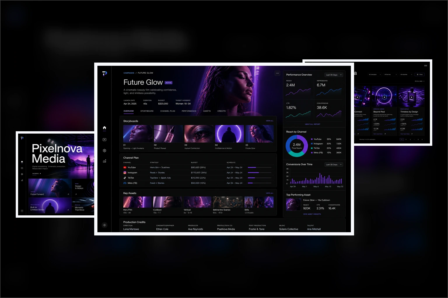Giao diện website dự án mẫu 4 - Thiết kế bởi Winterfrost