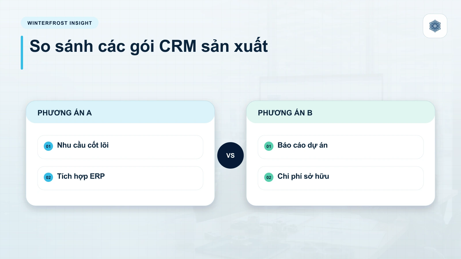 So Sánh Các Gói CRM Sản Xuất Phổ Biến