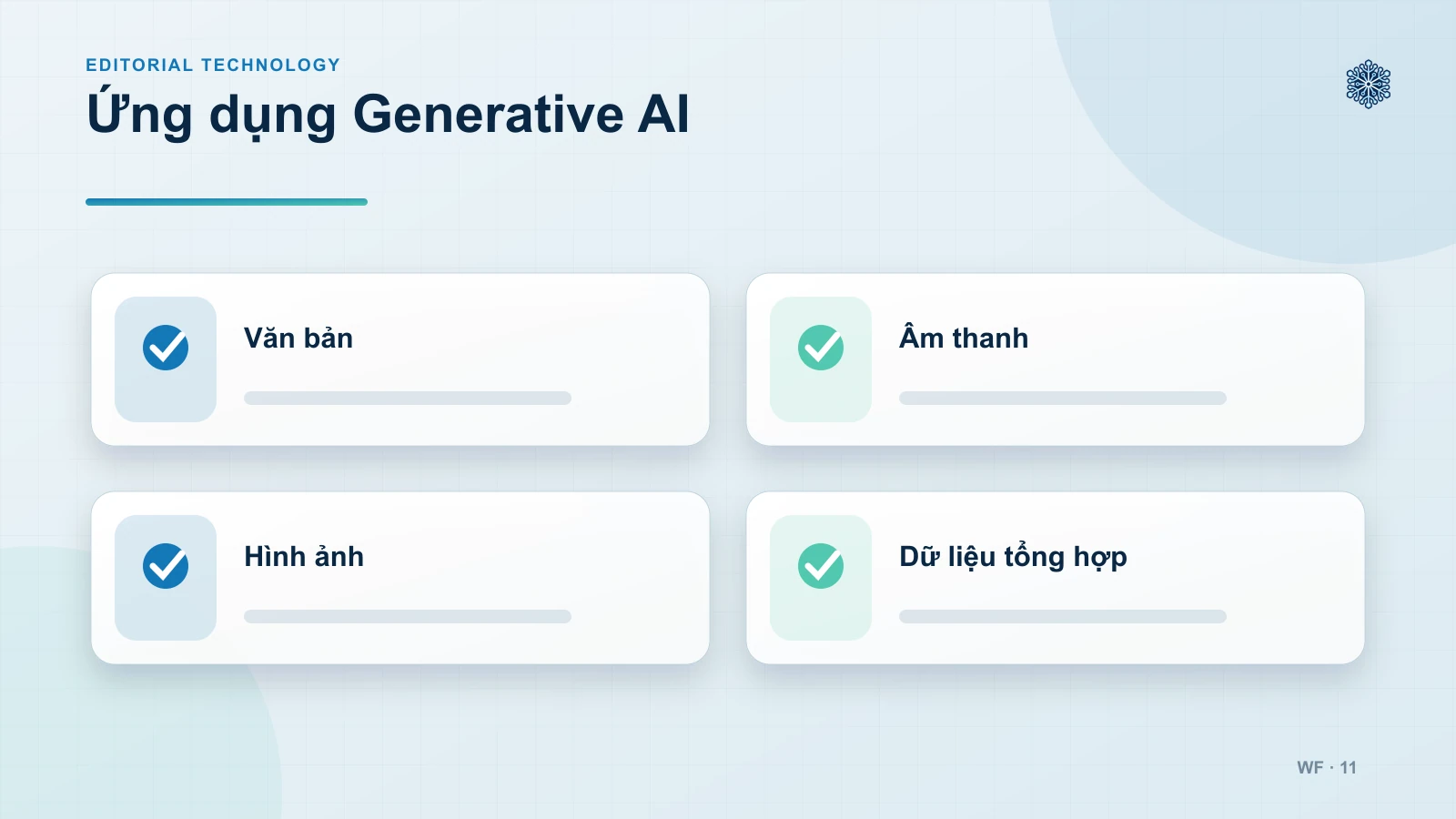 Các ứng dụng phổ biến của Generative AI